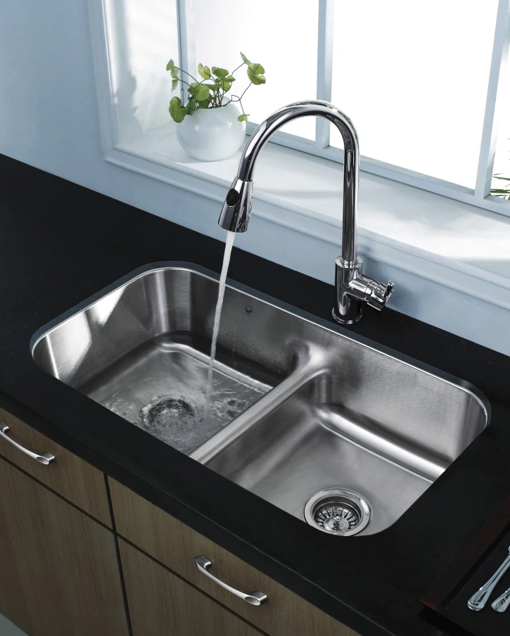 black-porcelain-double-kitchen-sink